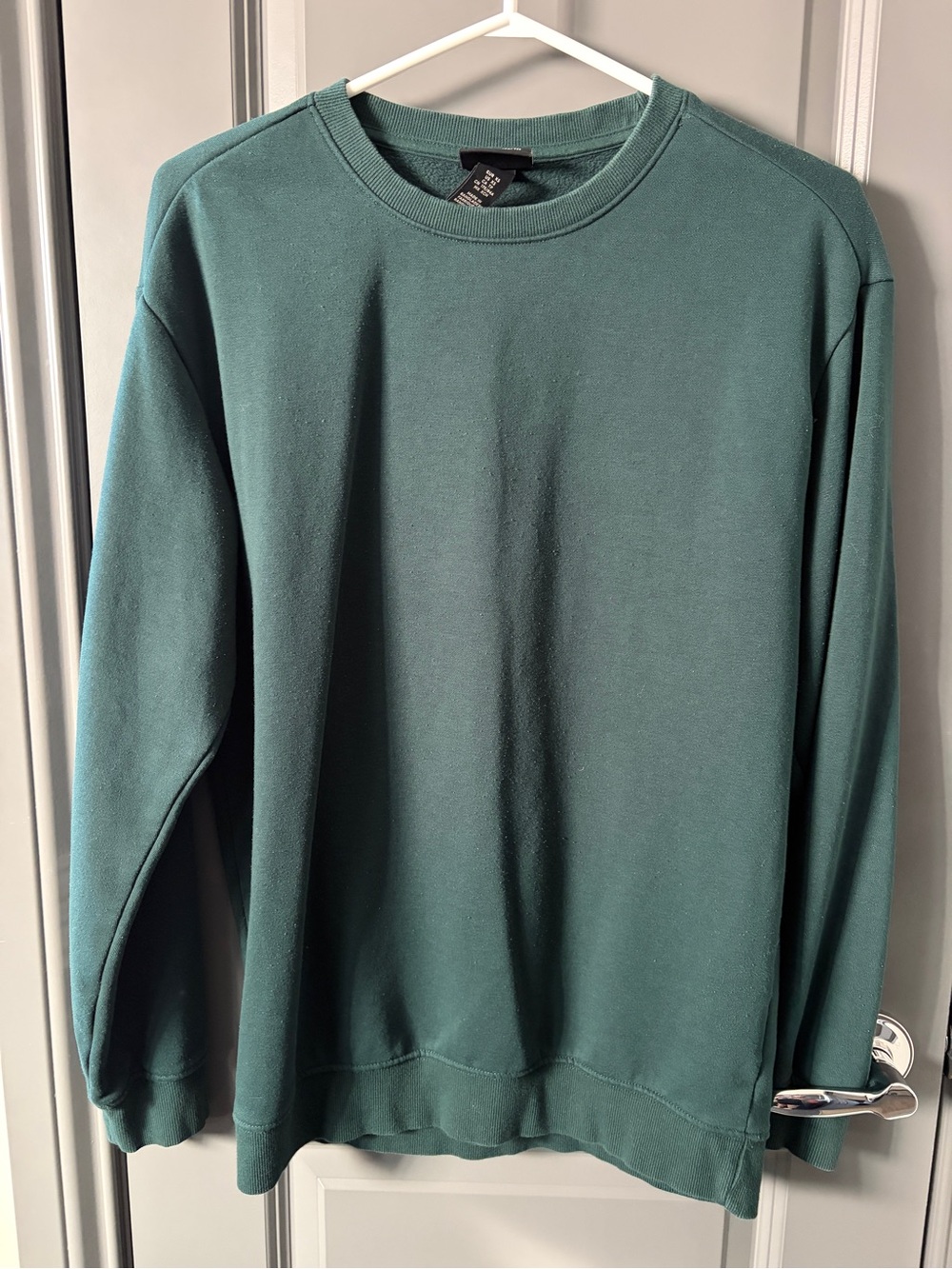 H&M women’s relaxed fit Crewneck Sweater - Teal / green